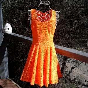 Neon Orange Express Spring Dress